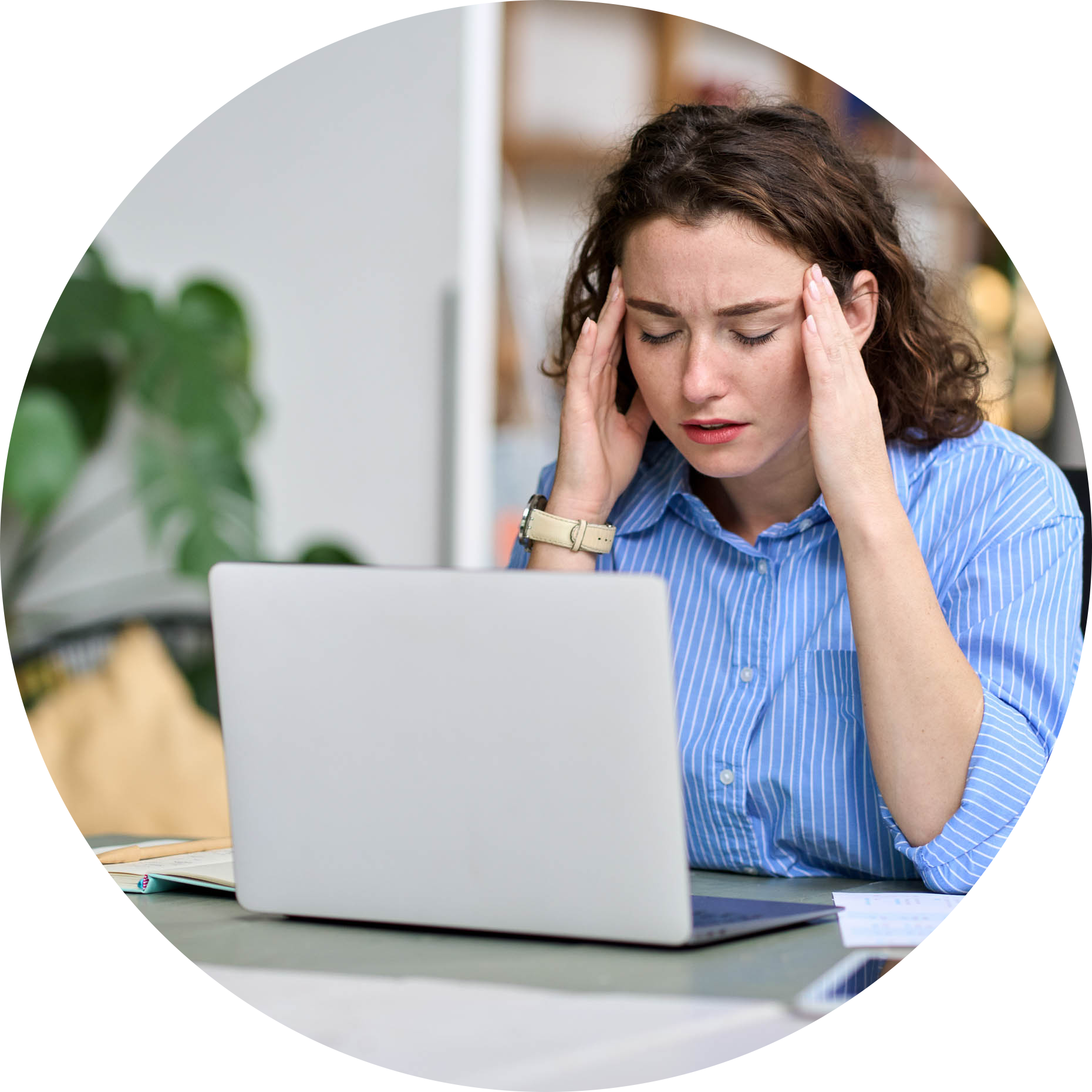 AdultLearners-013-Stressed-young-woman-employee-touching-head-feeling-headache-fatigue-at-work-circle.png